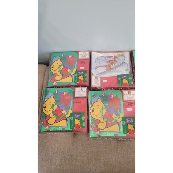 Vintage 1999 Cleo Disney Winnie the Pooh & Looney Tunes Christmas Cards NWT - Picture 3 of 16